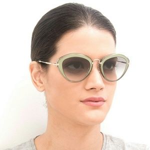 Miu Miu Green and Gold Sunglasses